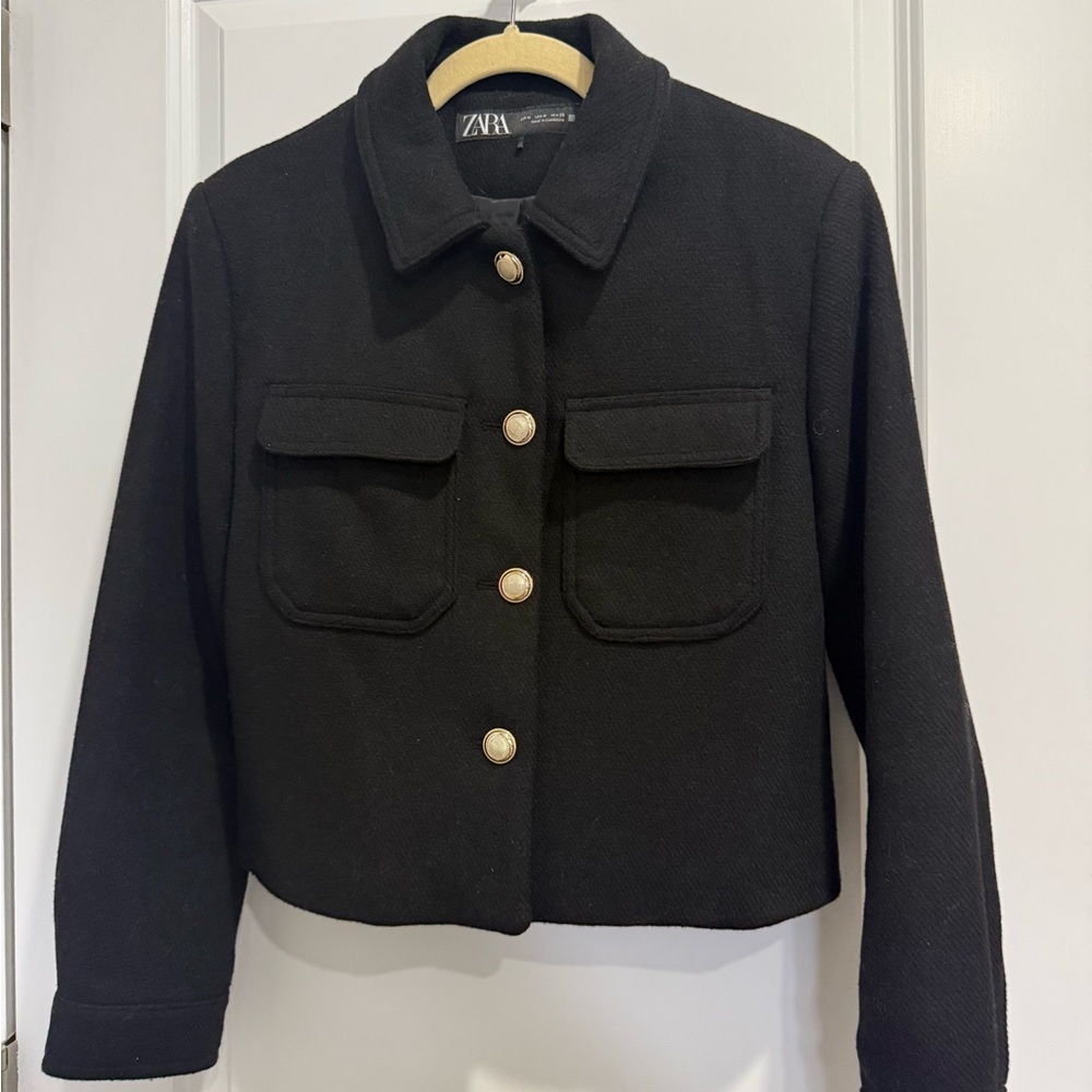 Zara Women's Black Cropped Blazer